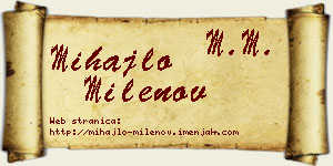 Mihajlo Milenov vizit kartica